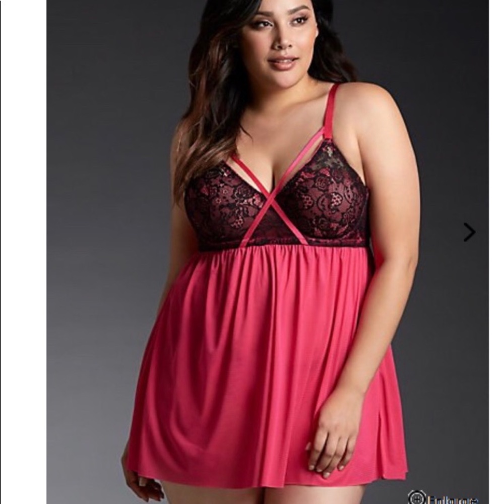 Torrid Strappy Front Lace Babydoll